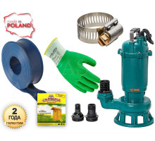 Фекальный насос Ibo CTR 550 +10м шланг +хомут +перчатки +Силушка 100гр