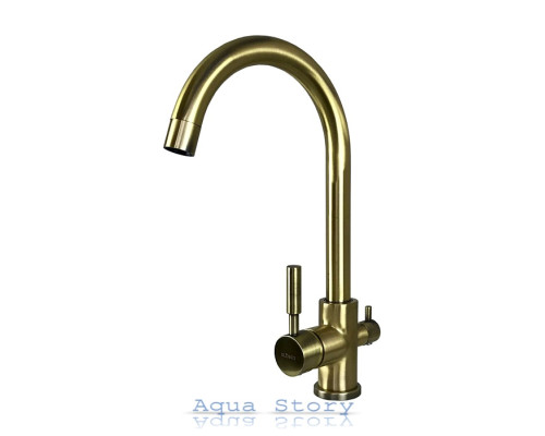 Кухонний змішувач Globus Lux LAZER GLLR-0333 BRONZE БРОНЗОВИЙ комбінований