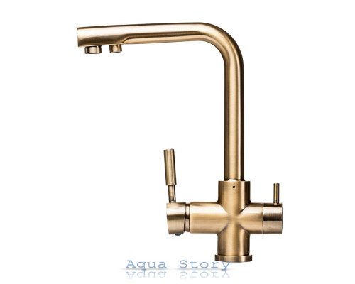 Кухонний змішувач Globus Lux LAZER GLLR-0888 BRONZE БРОНЗОВИЙ комбінований