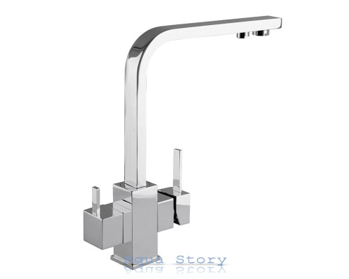 Кухонний змішувач Globus Lux LAZER GLLR-0111 CHROM ХРОМ комбінований
