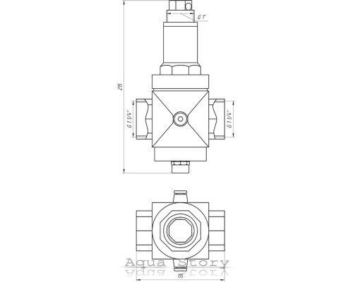 Редуктор ITAP 143 RINOX ITALY 1 1/4" с выходом под манометр