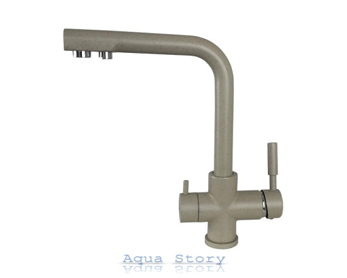Смеситель кухонный Globus Lux LAZER GLLR-0888 FRANKE БЕЖЕВЫЙ комбинированный