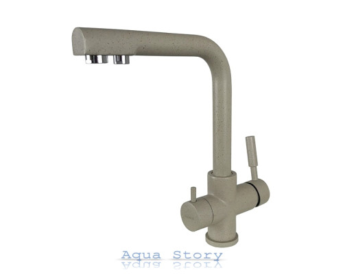 Смеситель кухонный Globus Lux LAZER GLLR-0888 FRANKE БЕЖЕВЫЙ комбинированный