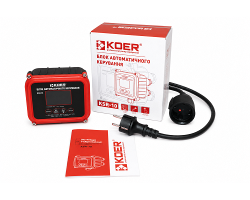 Комплект поставки KOER KSR-10: блок управления, кабель питания, упаковка и инструкция