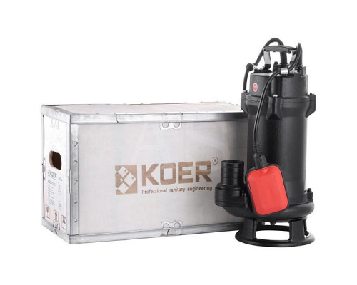 Фекальний насос Koer WQD 20 -15-1,5 FREZA (KP2664) +10м шланг +хомут +рукавички +Силушка 100гр