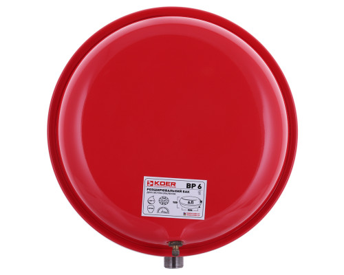 Бак розширювальний для опалення (плоский) KOER BP6 6л. (KB0001)