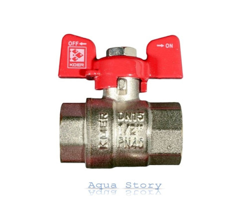 Кран кульовий Koer KR.217 1/2 "Red