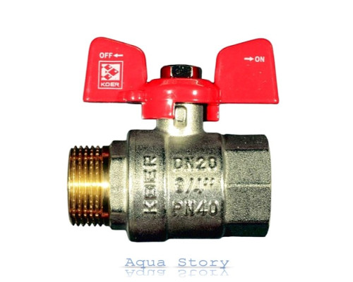 Кран шаровый Koer KR.218 3/4" Red