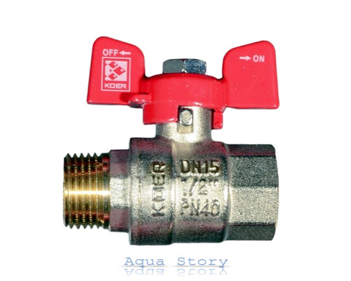 Кран шаровый Koer KR.218 1/2" Red