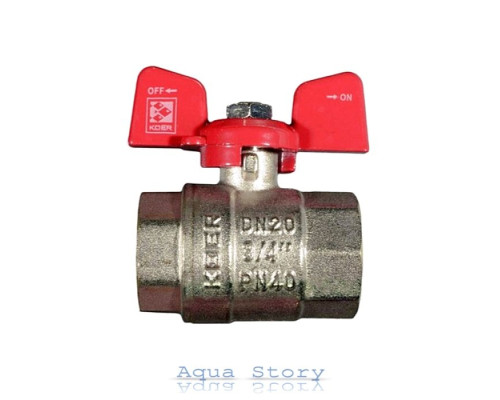 Кран шаровый Koer KR.217 3/4" Red