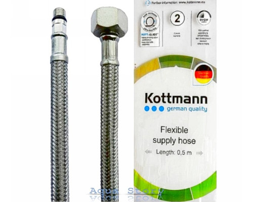 Шланг в нержавіючої оплетке до змішувача Kottmann M10 * 1/2 "40 см (короткий штуцер)