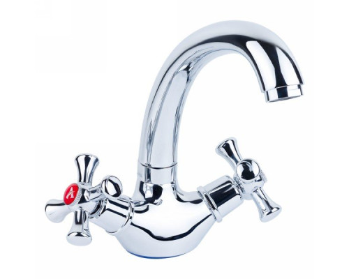 Змішувач PL 1/2 "для кухні гусак короткий вухо на гайці Aquatica (PL-4B355C)