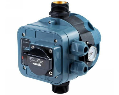 Контроллер давления электронный 1.1кВт Ø1"+розетка Wetron (779756)