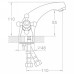 Змішувач VD 1/2 "для раковини литий на шпильці TAU (VD-2A161C)