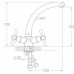 Змішувач VD 1/2 "для кухні гусак обертається на шпильці TAU (VD-5B361C)