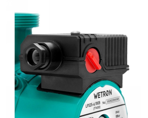 Насос циркуляційний 100Вт Hmax 6м Qmax 50л/хв Ø1½ 180мм Ø1 Wetron (774332)