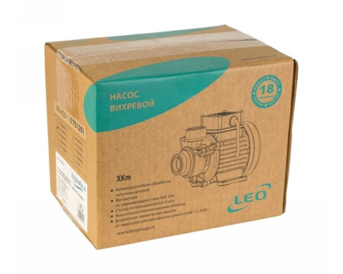 Насос вихревой 0.11кВт Hmax 23м Qmax 25л/мин Leo (775120)