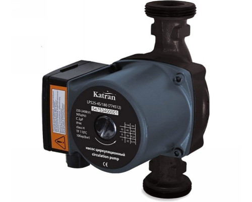 Насос циркуляційний 65Вт Hmax 4м Qmax 63л/хв Ø1 1/2 "130мм + гайки Ø1" Wetron (774513)
