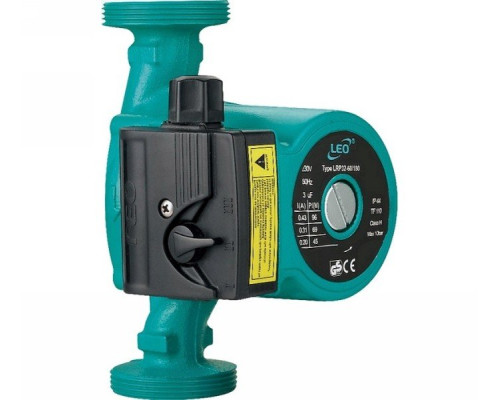 Насос циркуляційний 74Вт Hmax 4м Qmax 52л/хв Ø1½ "130мм + гайки Ø1" Leo 3.0 (774413)