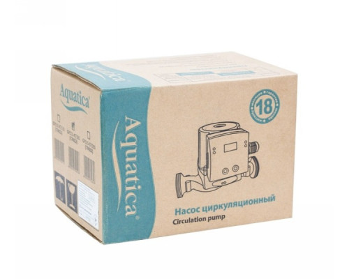 Насос циркуляційний з термодатчиком 100Вт Hmax 6м Qmax 75л/хв Ø1½ "130мм + гайки Ø1" Aquatica (774033)
