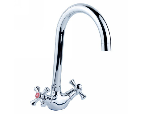 Змішувач PL 1/2 "для кухні гусак високий вухо на гайці Aquatica (PL-4B455C)