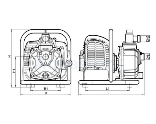 Мотопомпа GARDEN MP25-8 mini Насоси+