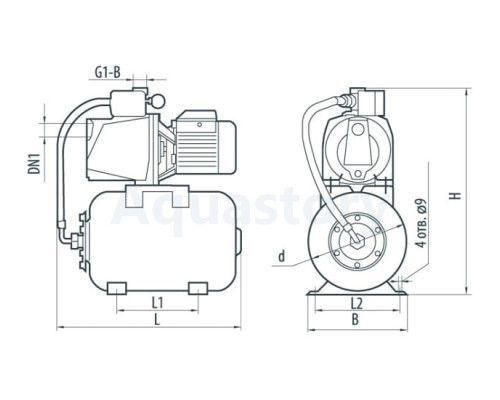 Насосна станція AUJSWm10M/24L Насоси+