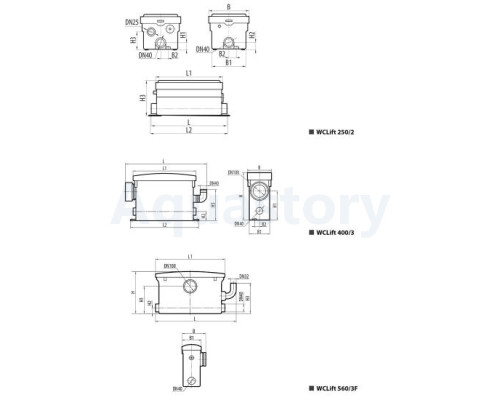 Sololift Сололифт канализационная насосная станция Sprut WCLift 560/3F