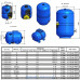 Гидроаккумулятор c фиксированной мембраной 24 л ZILMET HYDRO-pro 10bar