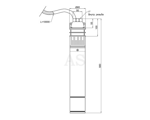 Насос заглибний вихровий Thermo Alliance 4SKM-150 1,1 кВт