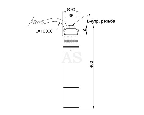 Насос заглибний вихровий Thermo Alliance 4SKM-100 0,75 кВт
