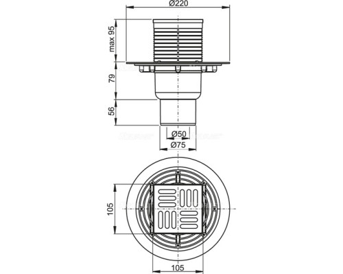 Зливний трап AlcaPlast APV2321