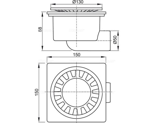 Зливний трап AlcaPlast APV15