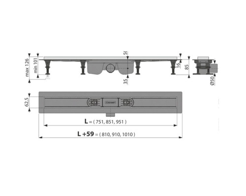 Ринва AlcaPlast APZ22-750