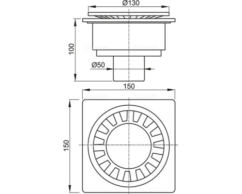 Зливний трап AlcaPlast APV16