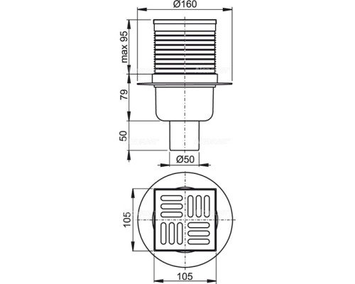 Зливний трап AlcaPlast APV32 SMART