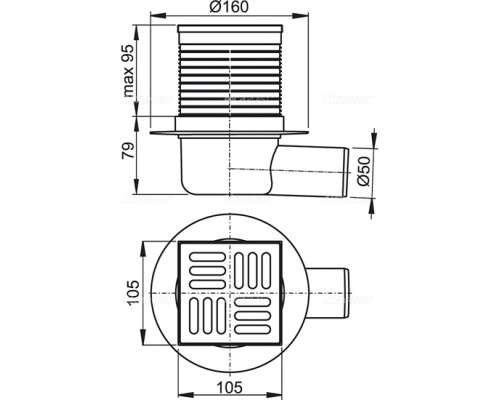 Зливний трап AlcaPlast APV1