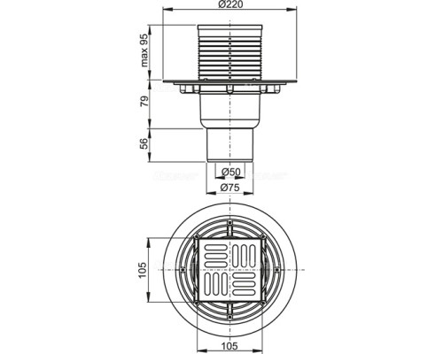 Зливний трап AlcaPlast APV201