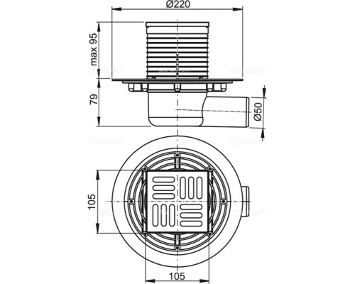 Зливний трап AlcaPlast APV101