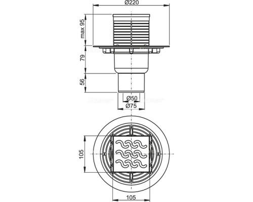 Зливний трап AlcaPlast APV202