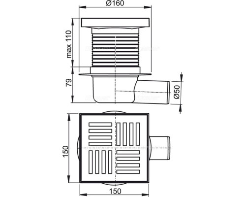 Зливний трап AlcaPlast APV5211