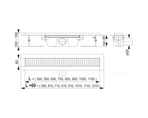 Ринва AlcaPlast APZ1- 300