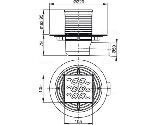 Зливний трап AlcaPlast APV102