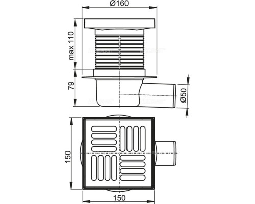 Зливний трап AlcaPlast APV5411