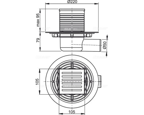 Зливний трап AlcaPlast APV103