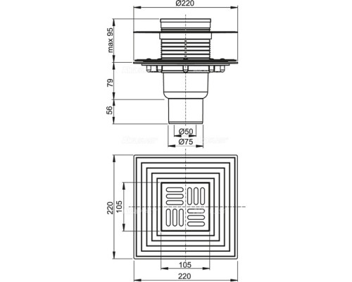 Зливний трап AlcaPlast APV2324