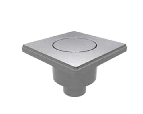 Трап сливной 15см x 15см з клапаном Click-Clack вихід нижній Ø50 Nova 5538