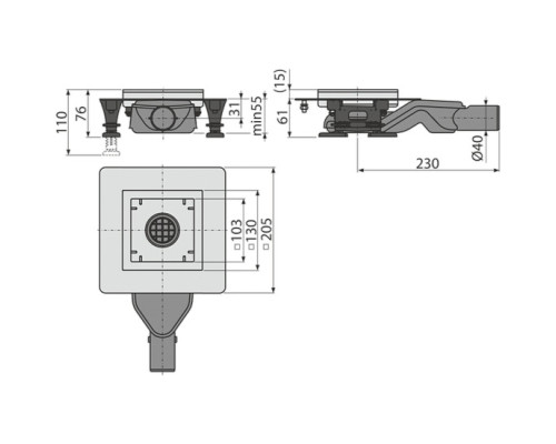 Зливний трап AlcaPlast APV110