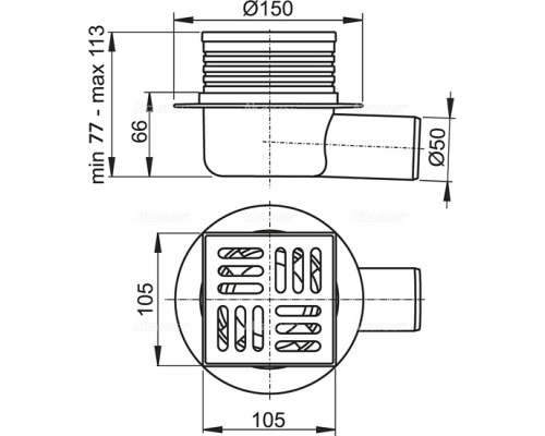 Зливний трап AlcaPlast APV26
