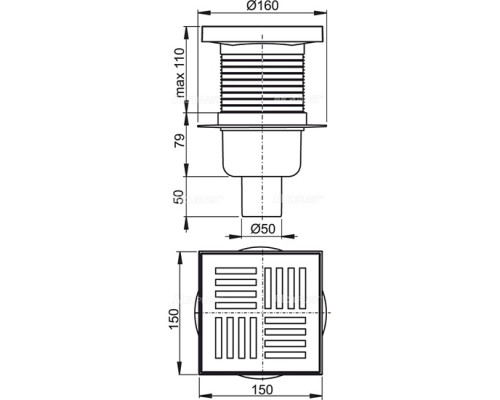 Зливний трап Alcaplast APV6211